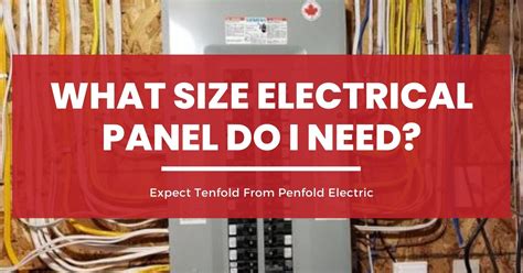 home electrical panel size chart